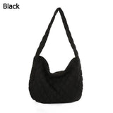 Quilted Tote Bag Lightweight Winter Warm Down Cotton Padded Shoulder
