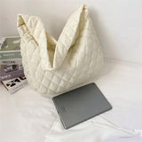Quilted Tote Bag Lightweight Winter Warm Down Cotton Padded Shoulder