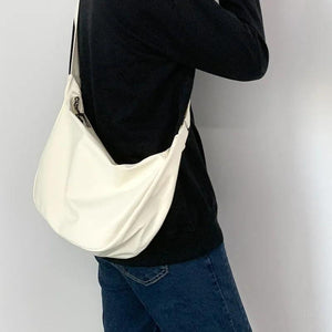 Japanese Nylon Crossbody Bag for Women, Large Messenger Handbag