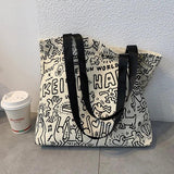 Women's Canvas Shoulder Shopper Bag Eco Reusable Handbag Large Tote