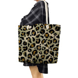 Leopard Tie Dye Print Shoulder Shopping Bags Eco Reusable Thick Rope Handbags