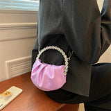 Round Diamond Evening Clutch Bags Metal Handle Rhinestone Purses Bling Handbags