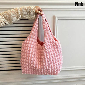 Rhombus Shoulder Bag for Women Soft Reusable Totes
