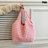 Rhombus Shoulder Bag for Women Soft Reusable Totes