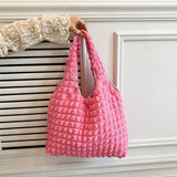Rhombus Shoulder Bag for Women Soft Reusable Totes