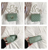 Beaded Chain Women's Shoulder Bag PU Leather Crossbody Bags