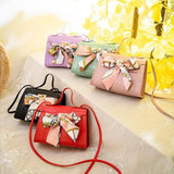 Crocodile Pattern Silk Scarf Messenger Bag with Lock Buckle