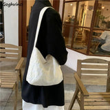 Canvas Shoulder Bags Large Capacity Vintage Students School Casual