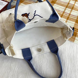 TopFight Women Canvas Shoulder Bags With Doll Ladies Shopping Handbags