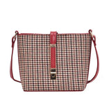 Red Crossbody Bag Cheap Hot Leather Bags Women Handbags Stripe Lady Bucket Bag