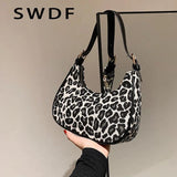 Leopard Print Small Shoulder Bag for Women