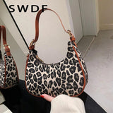 Leopard Print Small Shoulder Bag for Women
