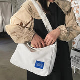 Canvas Shoulder Crossbody Bags for Woman Large Satchel Female Shopper Messenger