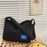 Canvas Shoulder Crossbody Bags for Woman Large Satchel Female Shopper Messenger