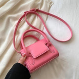 Lambskin One-Shoulder Messenger Bag Mobile Phone Bag Small Square Bag