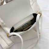 Flap Shoulder Bags for Women PU Leather Underarm Bag