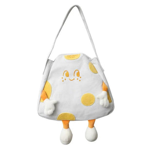 Yellow Cheese Canvas Shoulder Bag Large Capacity Crossbody Bags