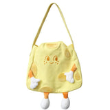 Yellow Cheese Canvas Shoulder Bag Large Capacity Crossbody Bags