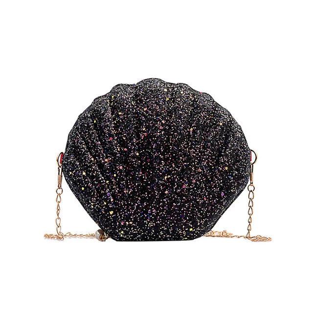 Sequins Small Shell Bag Shoulder Handbags Phone Money Pouch Chain Crossbody