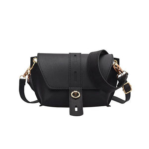 Women's Small Crossbody Bag PU Leather Messenger Flap Handbag