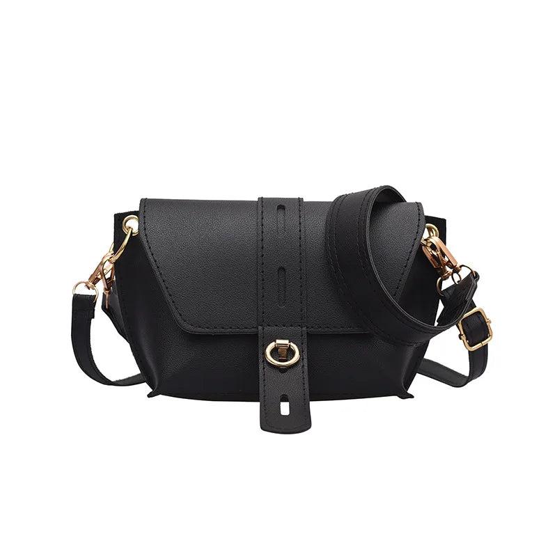 Women's Small Crossbody Bag PU Leather Messenger Flap Handbag