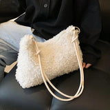 Women's Winter Soft Faux Fur Top Handle Tote Bag