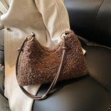 Women's Winter Soft Faux Fur Top Handle Tote Bag