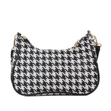 Vintage Plaid/Argyle Pattern Shoulder Bag Women Retro Crossbody Bag