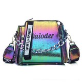 Laser Women Shoulder Bag Female Handbag PU Messenger Bags For Lady