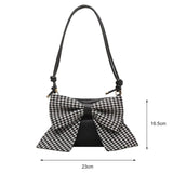 Women Shoulder Bags Big Bow Handbag Purse Lady Zipper Casual Messenger