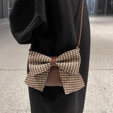 Women Shoulder Bags Big Bow Handbag Purse Lady Zipper Casual Messenger