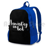 Namast'Ay In Bed Funny Quote Outdoor Hiking Backpack