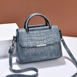 Stone Pattern Shoulder Bag Retro Large Capacity Handbag