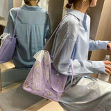 Summer Girl Bun Girl's Lace Embroidered One-shoulder Handbag