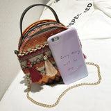 Bohemian Round Rattan Woven Beach Shoulder Bag