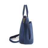 Women's Canvas Shoulder Bag Large Tote Shopper Handbag Solid Color