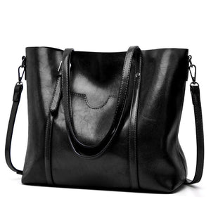 Vintage Oilskin Ladies Shoulder Bag Large Capacity Multi-function Handbag