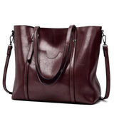 Vintage Oilskin Ladies Shoulder Bag Large Capacity Multi-function Handbag