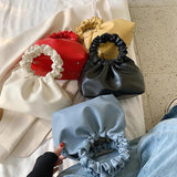Vintage Ruched Shoulder Bags for Women