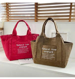 Canvas Shoulder Bag Women Handbag Large Tote Pure Cotton Shopper Portable
