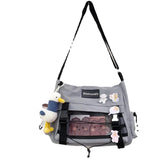 Casual Nylon Messenger Bag Harajuku Waterproof Shoulder Bag for Girls Boys