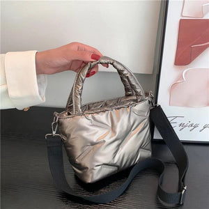 Quilted Small Messenger Handbags Women Shoulder Bags Winter Purse