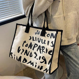 Vintage Print Women Handbag Canvas Shopping Bag Large Capacity
