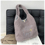Soft Lambhair One Shoulder Bag High-capacity Handbag