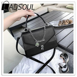 LADSOUL Small Square Women Messenger Bag Chains Handbag Shoulder Cross Body