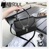LADSOUL Small Square Women Messenger Bag Chains Handbag Shoulder Cross Body