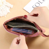 Women's Soft Leather Wallet Touch Screen Phone Purse Small Bag