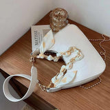 Leather Shoulder Crossbody Bags for Women Chain Underarm Sac A Main