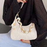 Leather Shoulder Crossbody Bags for Women Chain Underarm Sac A Main