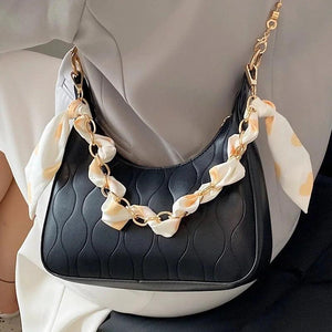 Leather Shoulder Crossbody Bags for Women Chain Underarm Sac A Main